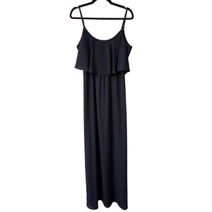 Show Me Your Mumu Navy Blue Spaghetti Strap Layered Maxi Dress Size Large